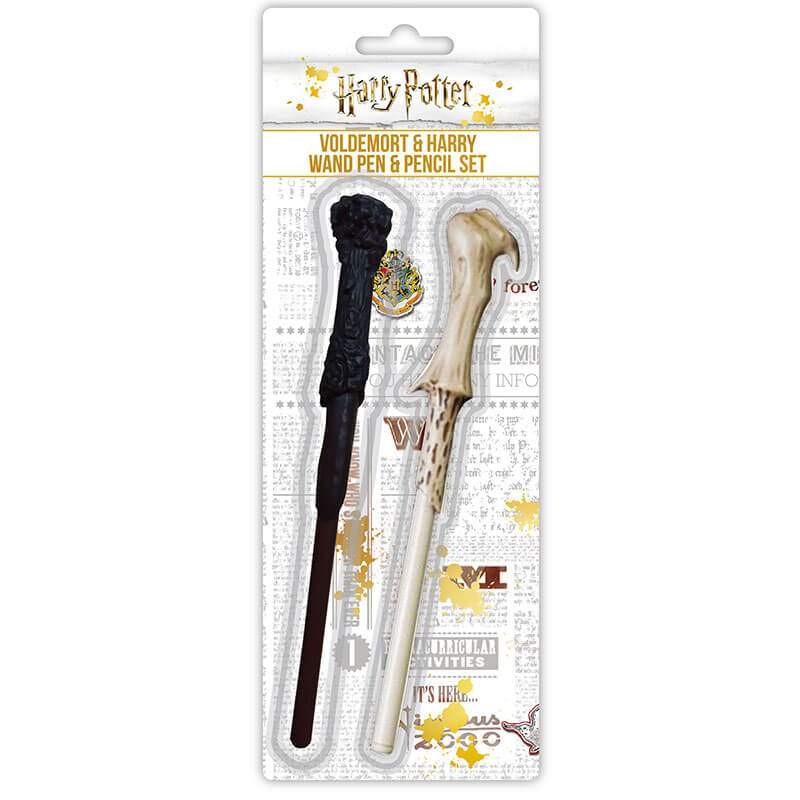 Stylo et crayon baguette magique de Voldemort et Harry Potter