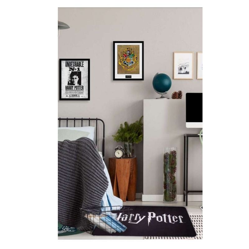 Officiel Harry Potter Emblème Poudlard Grand Forme Carrée Tapis de Sol